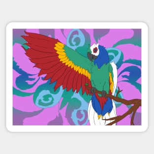 Colorful Parrot Sticker